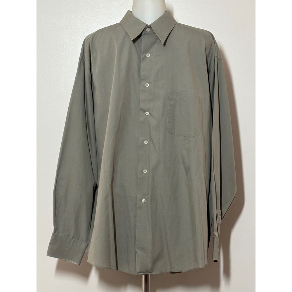 Giorgio Brutini Dress Shirt Mens XL Gray Long Sleeve Button Down Excellent